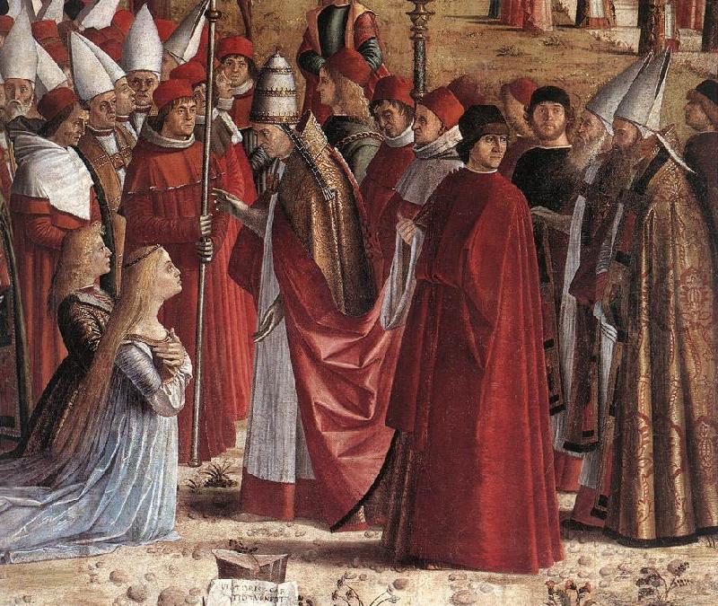 CARPACCIO, Vittore The Pilgrims Meet the Pope (detail) Germany oil painting art